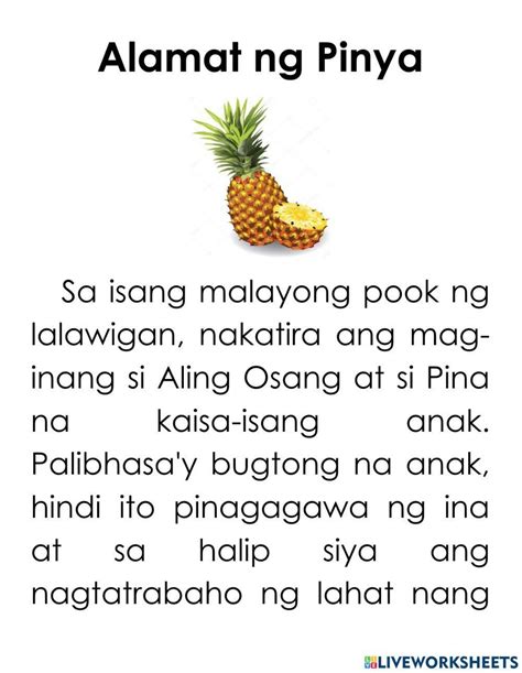 buod ng alamat ng pinya|Alamat Ng Pinya Buod (Basahin Ang Buod Ng .